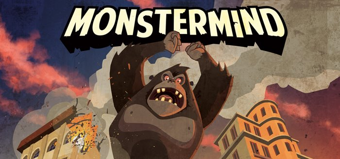 Image showing Monstermind logo with 2D illustrated giant ape roaring at the viewer with it's fists in the air
